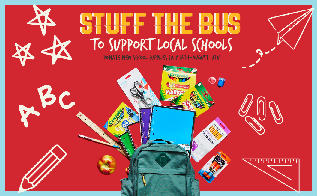 The Big Biscuit's Stuff the Bus School Supply Drive